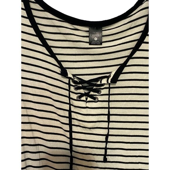 Empyre Vintage 2 Pc Crop Tops Gray and Striped Women’s Size Medium - Picture 8 of 12